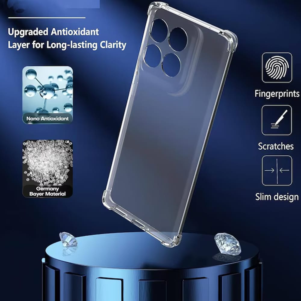 Techsuit Shockproof Clear Silicone průhledné pouzdro odolné proti nárazu pro Motorola Moto G56