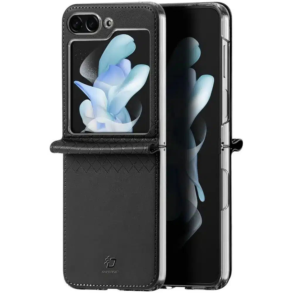 DUX DUCIS Bril - kožené pouzdro pro Samsung Galaxy Z Flip5 5G černé