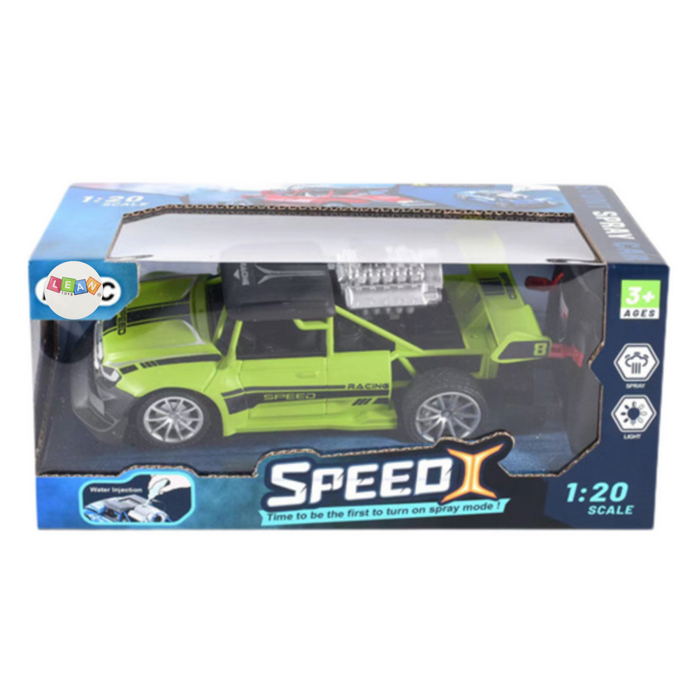 Remote Controlled RC Car 1:20 Lights Smoke Effect Green