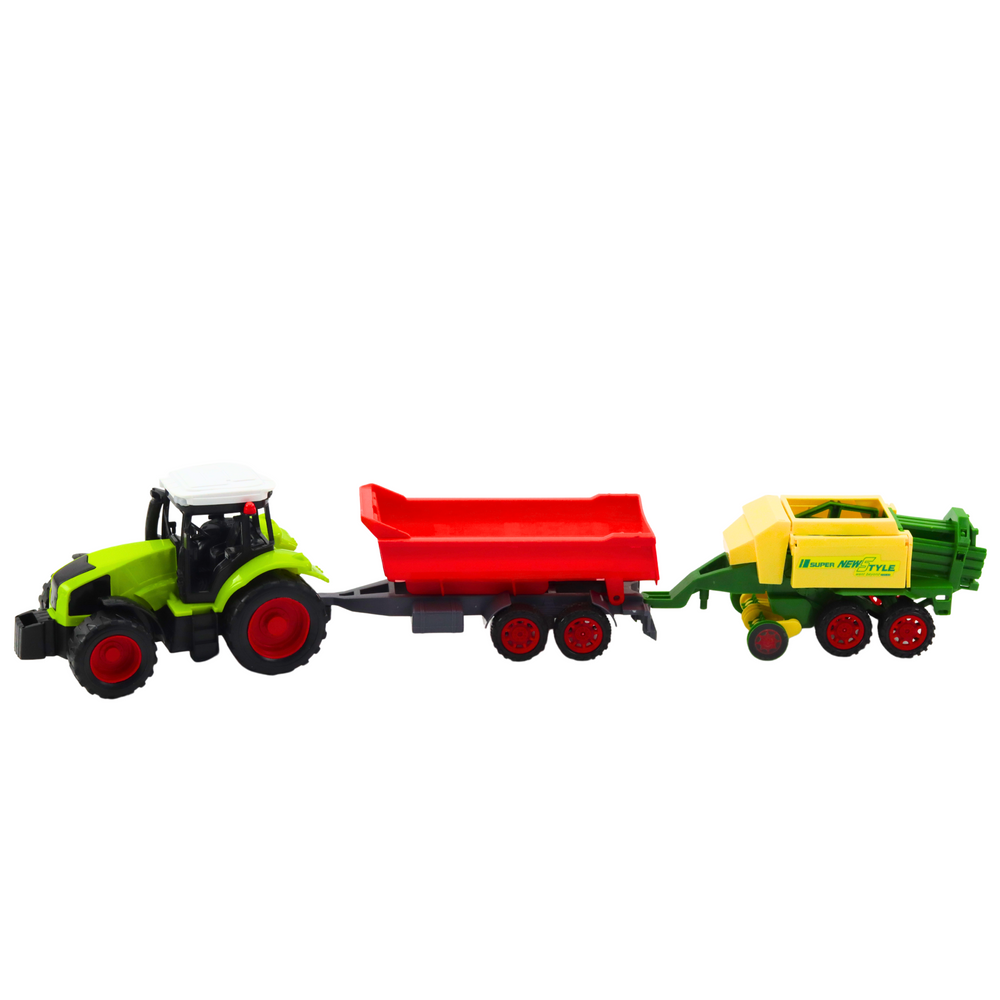 Set of Agricultural Tractor Trailer Press Agricultural Machine