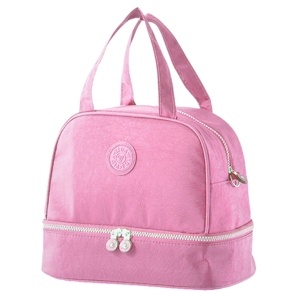 Funkcionalna i elegantna termo torba za ručak 27cm - roza