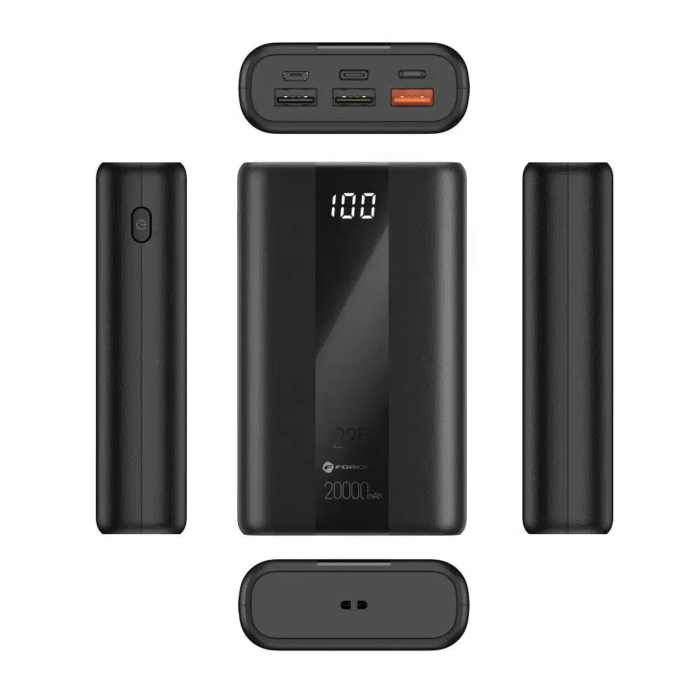 Powerbank Forcell F-Energy Energo P20K2 QC3.0 PD 3A 22.5W 20000 mAh černá