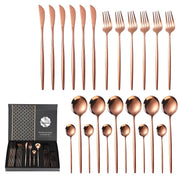 24-dijelni set pribora QU-26399 - Zlatno Ružičasta KP26399