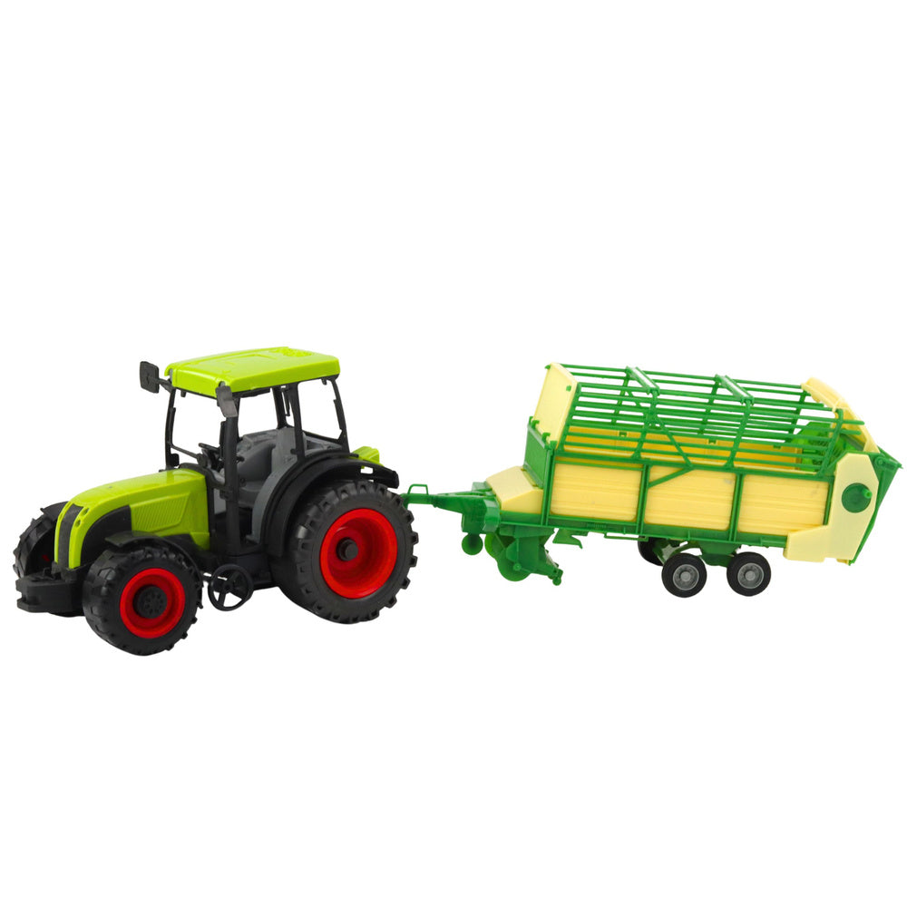 Traktor za igru sa prikolicom 50cm - žuto/zeleni