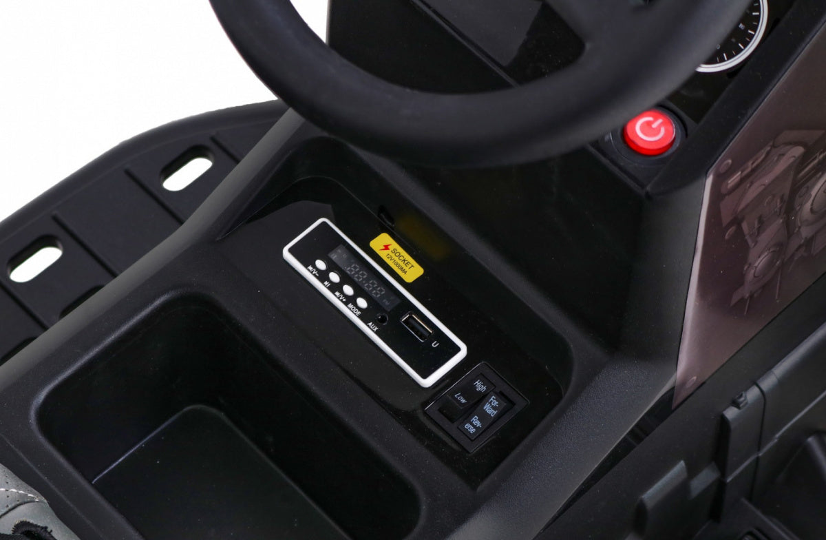 Traktor na akumulator s prikolicom Titanium - crni