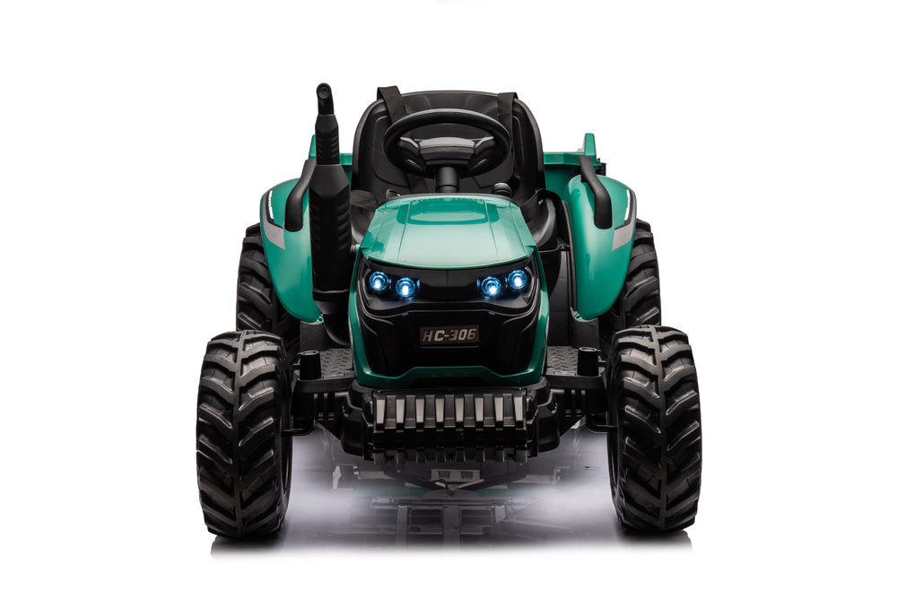 Traktor na akumulator s prikolicom HC-306 24V - tamno zeleni
