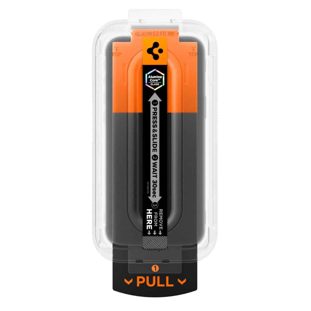 Spigen – Glas.tR EZ-FIT Pro Anti Spy staklo za iPhone 16 Pro / iPhone 17 / iPhone 17 Pro AGL10098