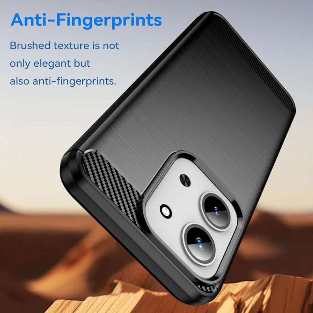 Techsuit - Carbon Silicone pouzdro pro Xiaomi Redmi 15C 4G / Redmi 15C 5G - černé