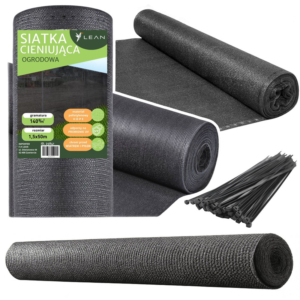 Zaštitna mreža za ogradu 1.5M x 50M 140g/m² - siva
