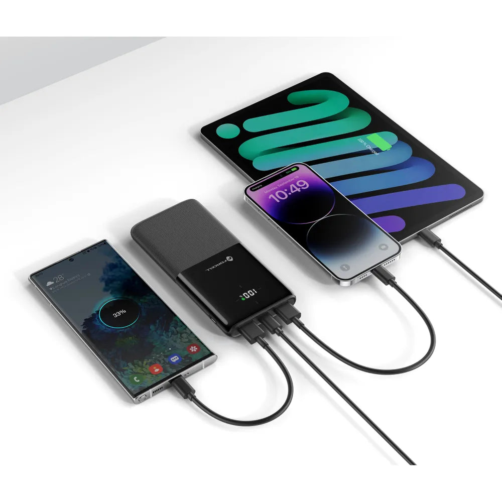 FORCELL Powerbank F-Energy P10k1 PD 20W QC 10000mAh černá