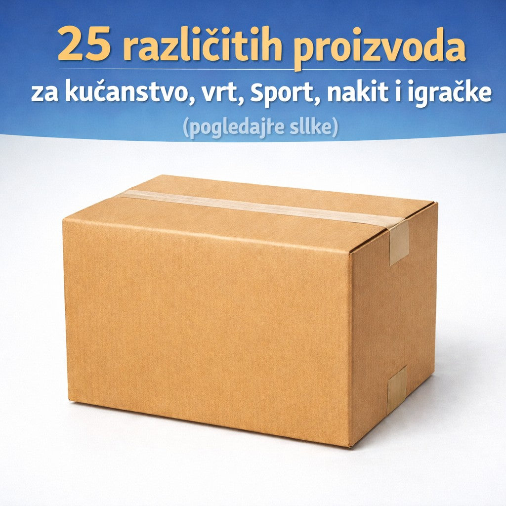 2. BALÍČEK - 25 produktů pro dům, zahradu, sport, šperky, hračky...vyvolávací cena 100 EUR