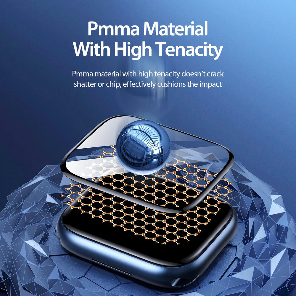 DUX DUCIS PMMA ochranná fólie s rámečkem (2 ks) pro Apple Watch 10 46mm černá