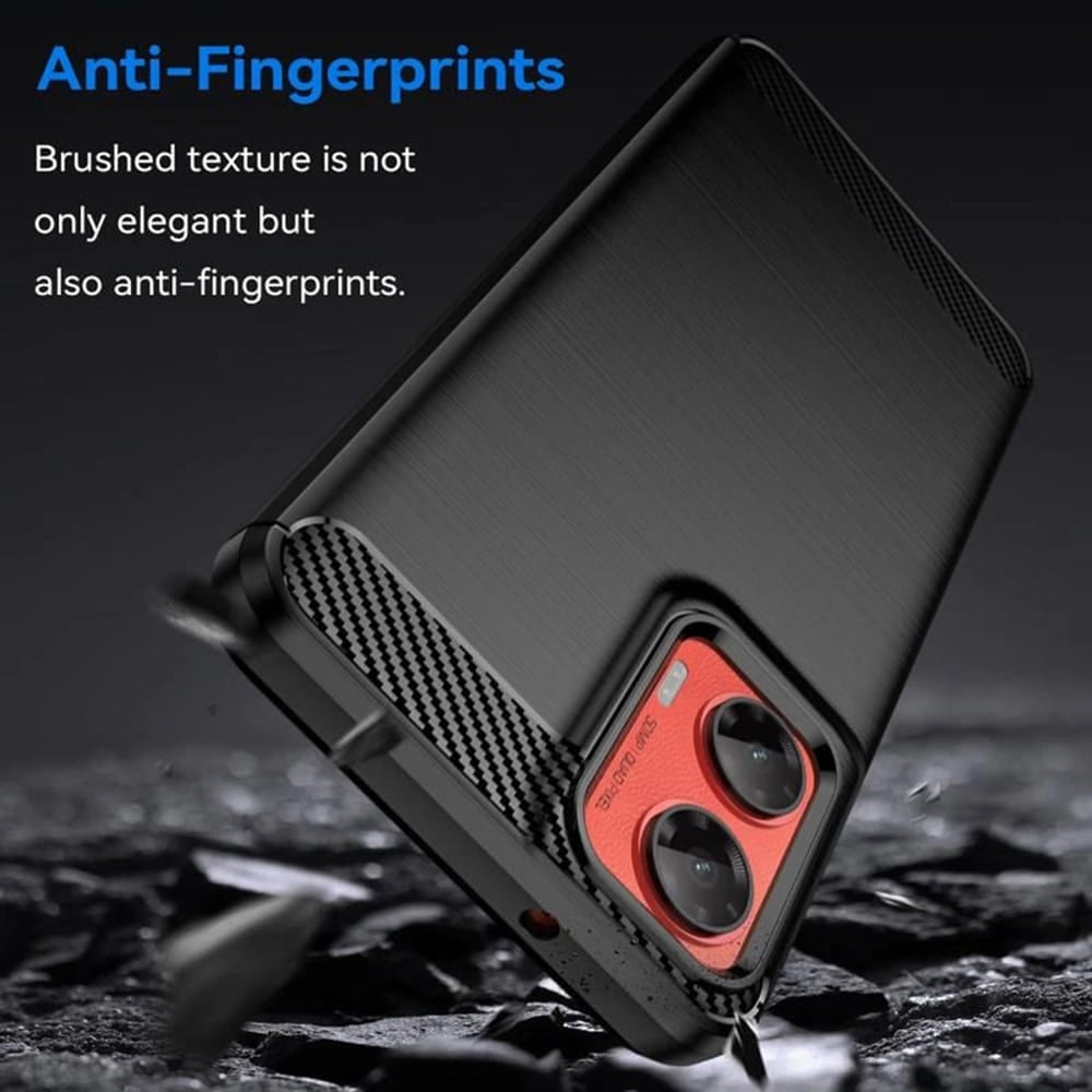 Techsuit Carbon Silicone maska za Motorola Moto G06 / Moto G06 Power – crna