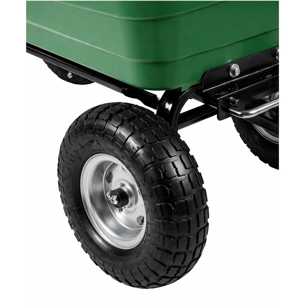Vrtna kiper kolica za prijevoz tereta Tilting Tray 120 kg - zelena