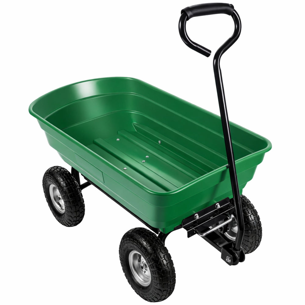 Vrtna kiper kolica za prijevoz tereta Tilting Tray 120 kg - zelena