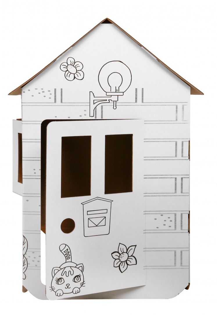 House XXL with horses 3D coloring book for children