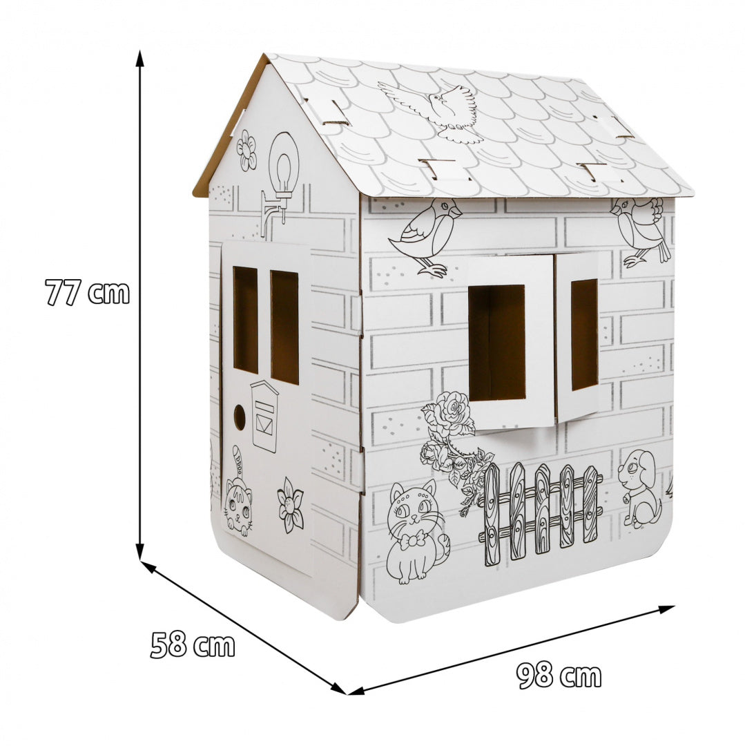 House XXL with horses 3D coloring book for children