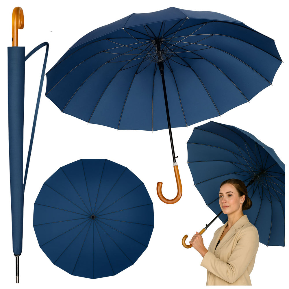 Automatski sklopivi kišobran 115 cm - tamno plavi