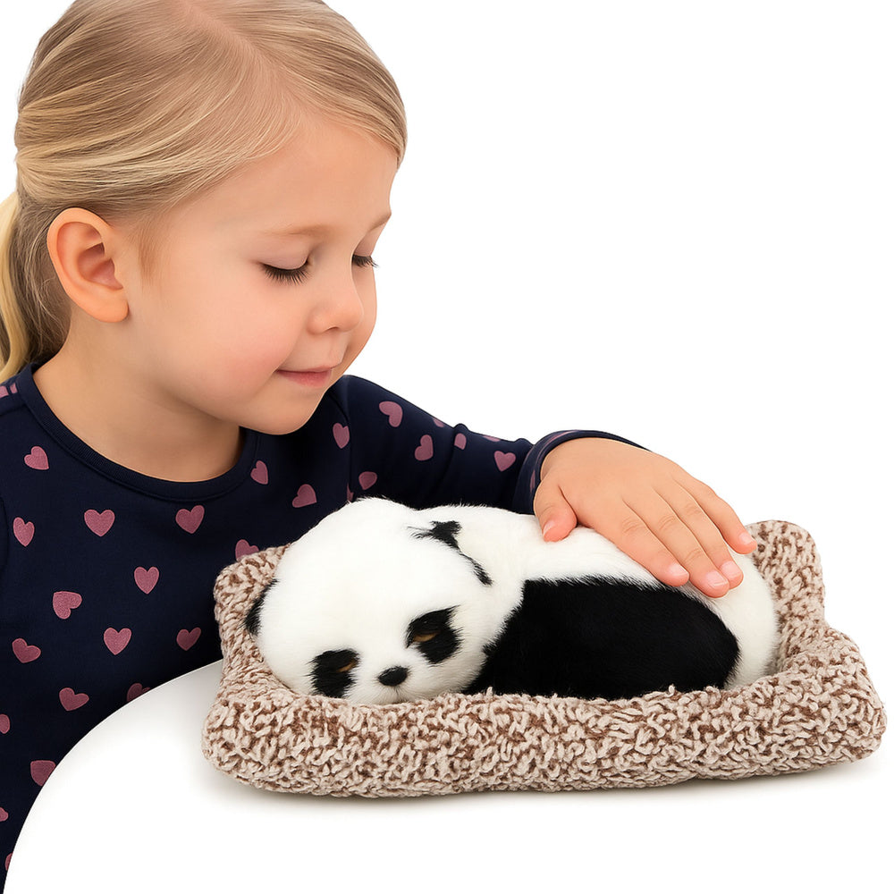 Panda koja spava na jastuku - crno/bijela