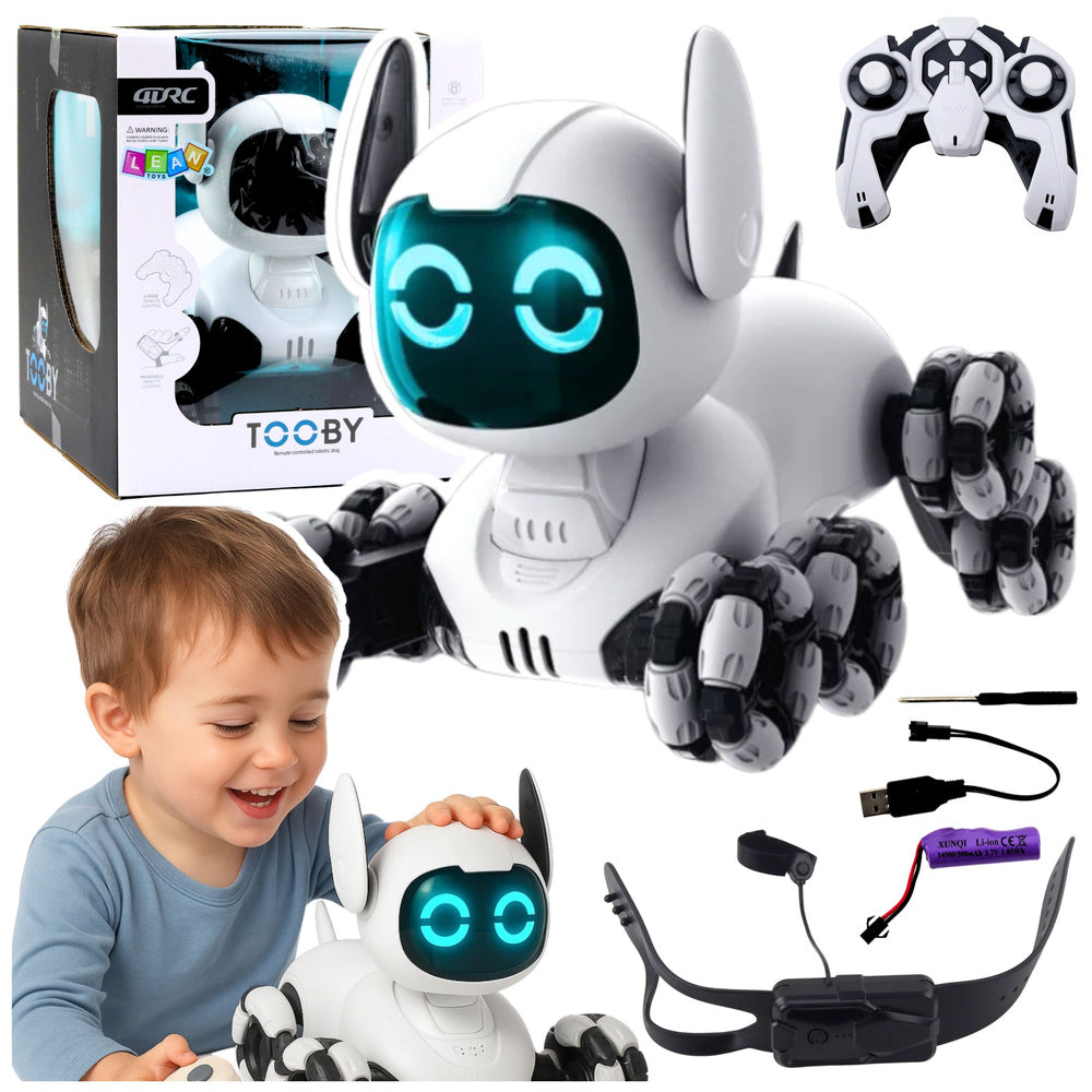 Robot na daljinsko upravljanje TOOBY 360° - crno/bijeli