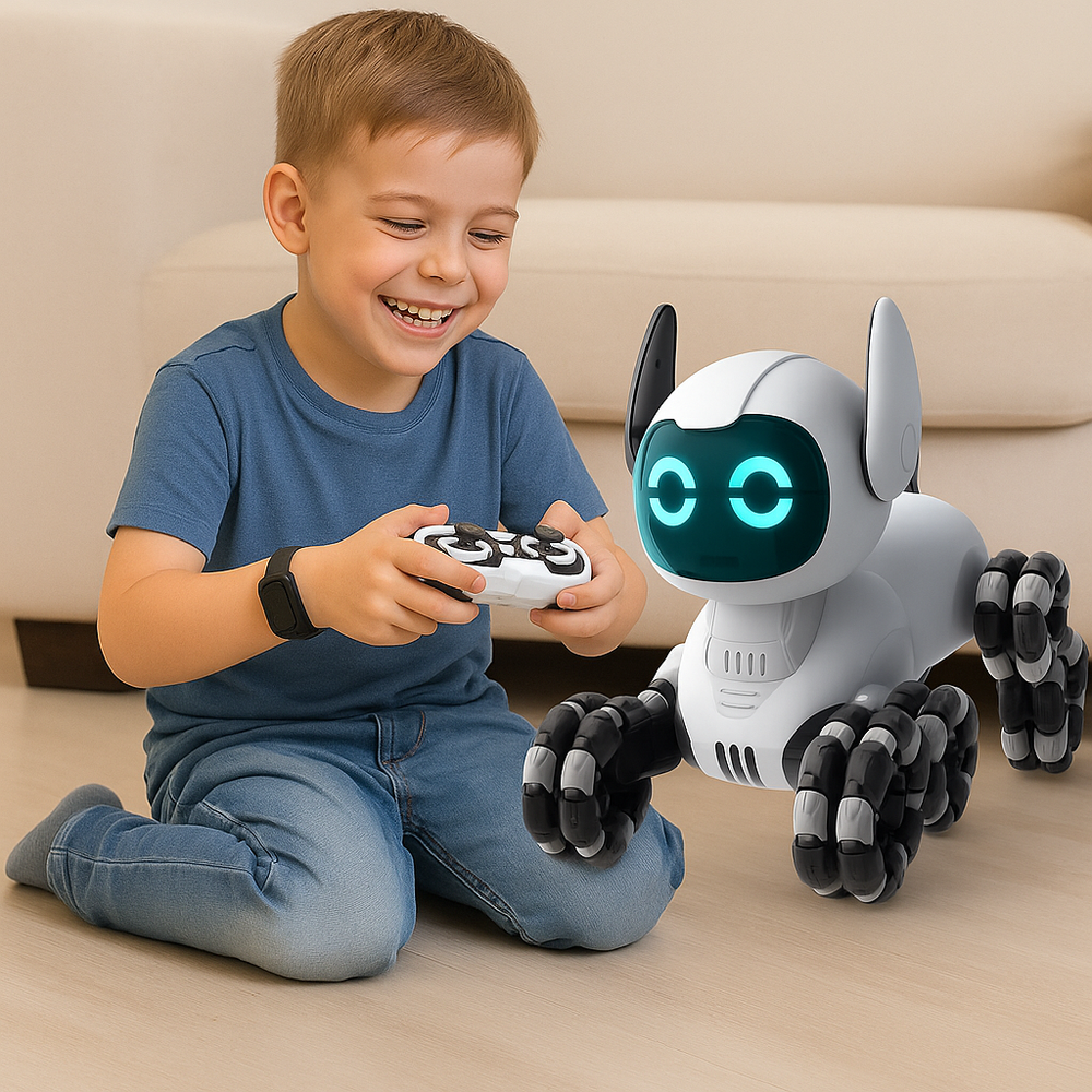 Robot na daljinsko upravljanje TOOBY 360° - crno/bijeli