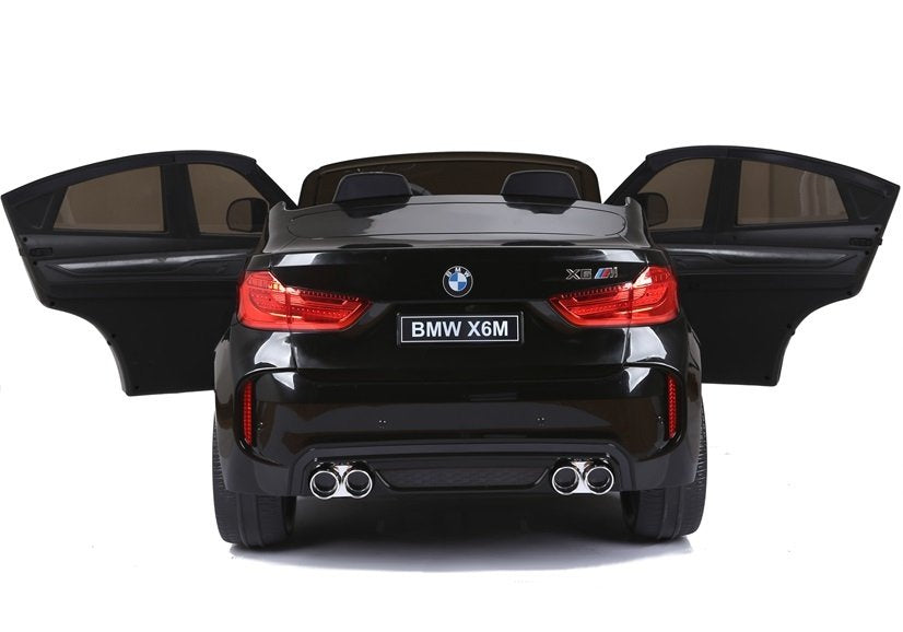 Licencirani auto na akumulator BMW X6M - dvosjed - crni/lakirani