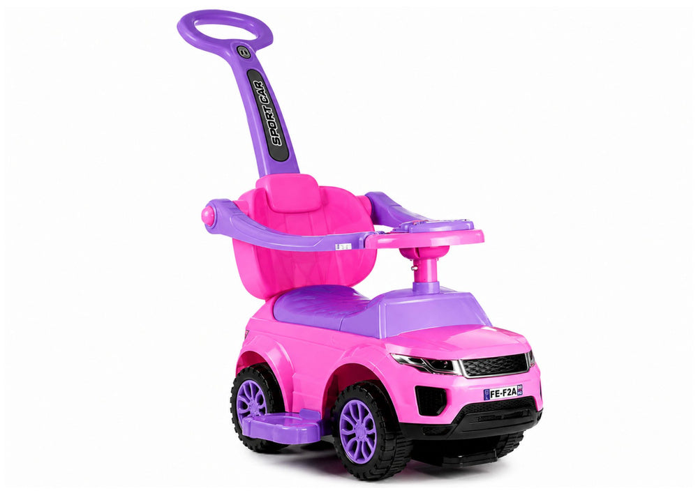614W Toddlers Ride On Push Along with Parent Handle - Pink