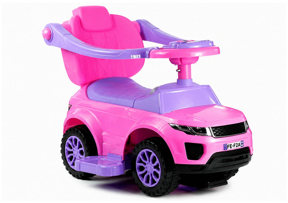 614W Toddlers Ride On Push Along with Parent Handle - Pink