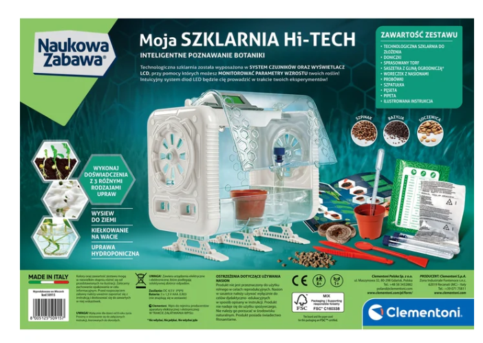 Znanstvena zabava - HI-TECH staklenički laboratorij: Botanički eksperimenti Clementoni 50915
