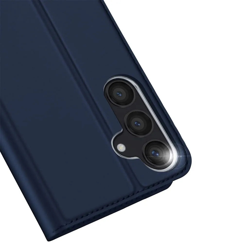 DUX DUCIS Skin Pro – hladké kožené pouzdro pro Samsung Galaxy A15 4G/5G modré