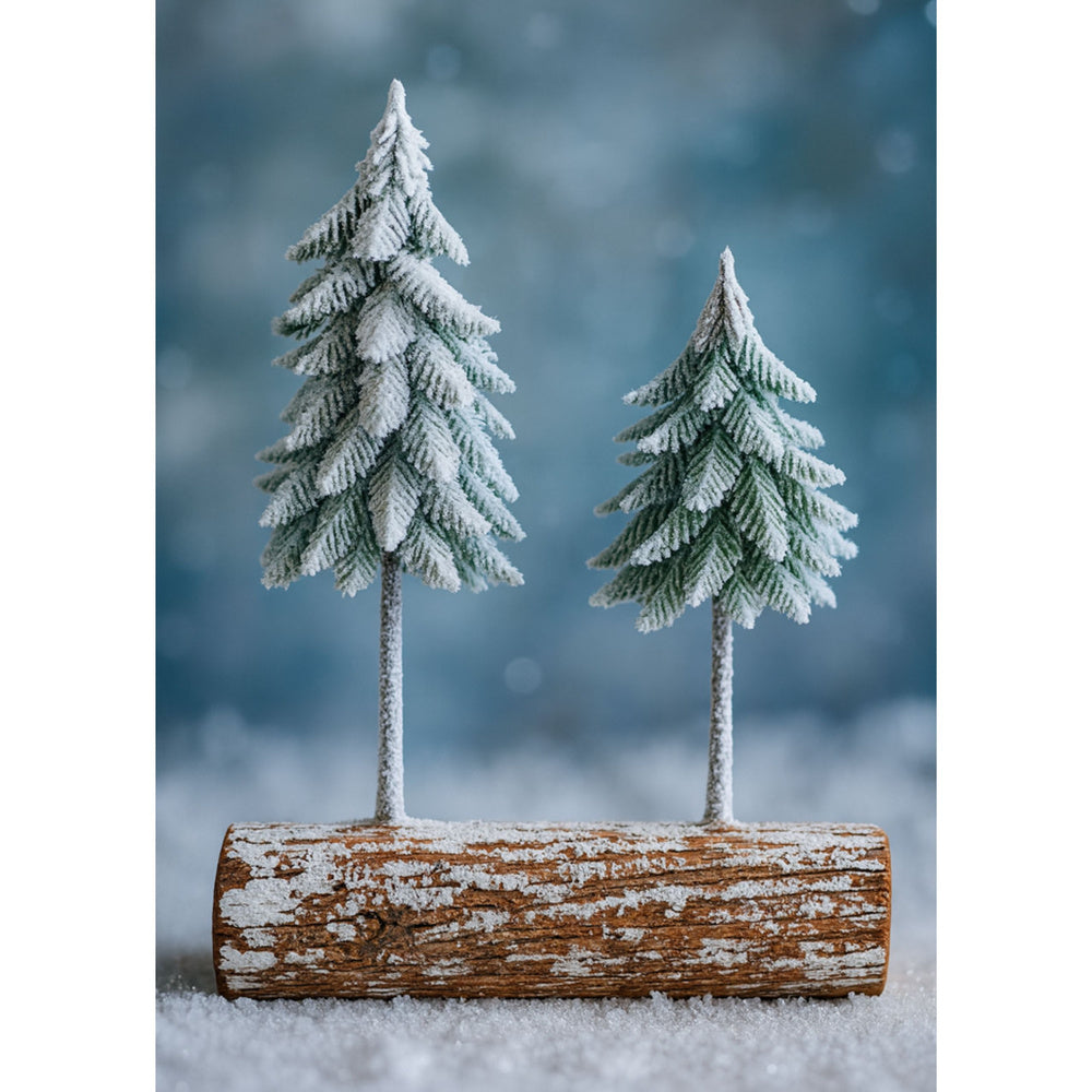 Dekorativna božićna drvca 34 x 28 cm - 2 drvca