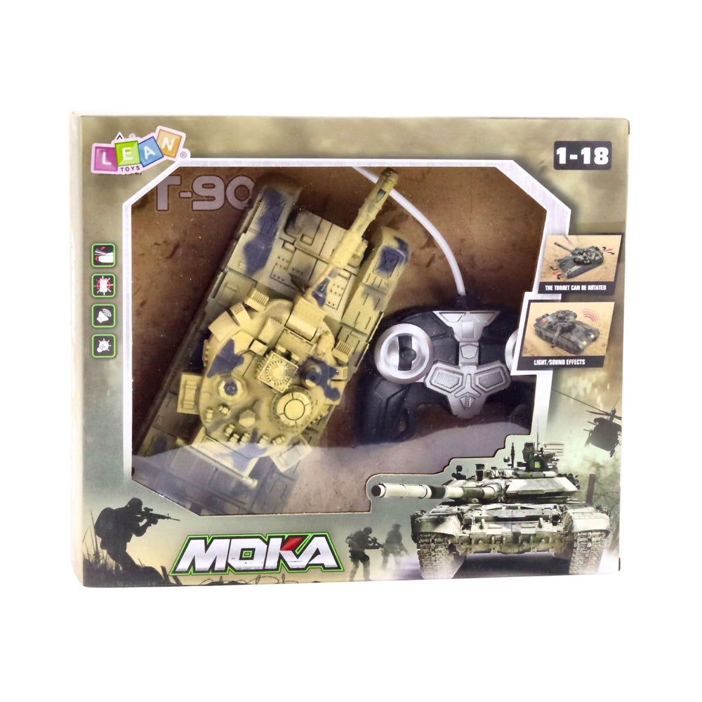 T90 Military Tank Remote Controlled RC Lights Sounds Sand 1:18