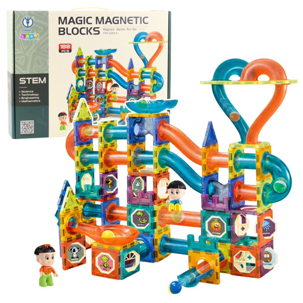 Magnetni blokovi sa toboganima Magic - 188 elemenata