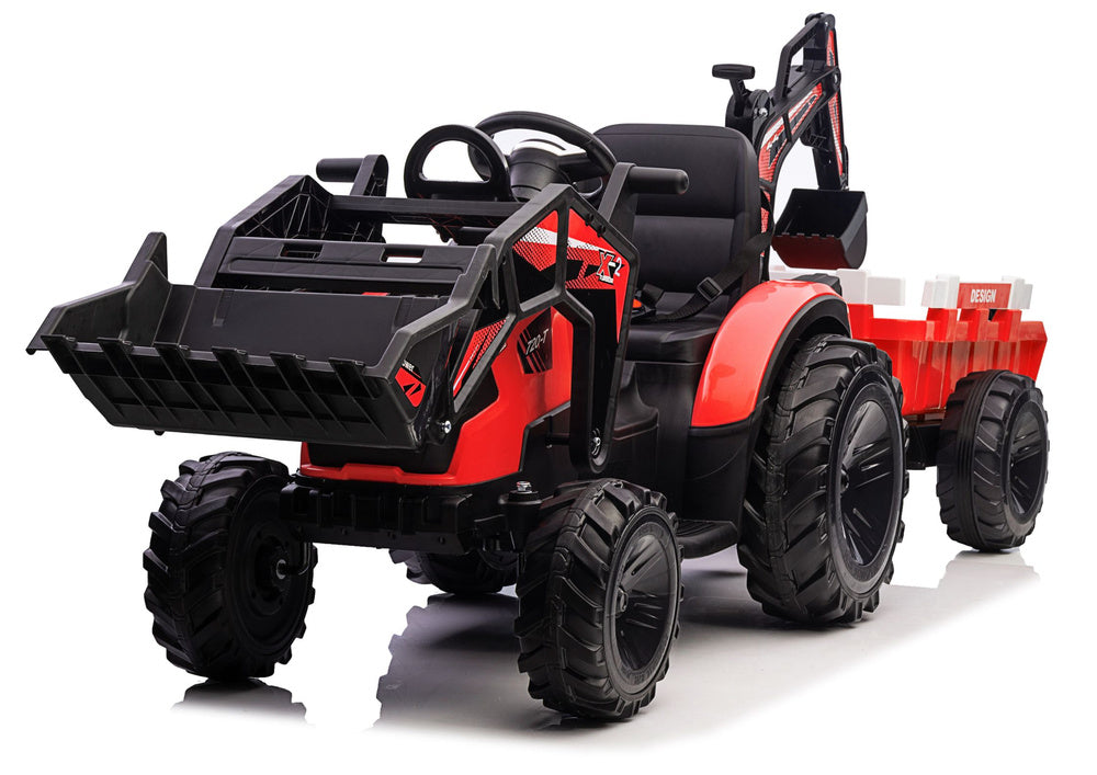 Traktor na akumulator s prikolicom SX2068 - crveni
