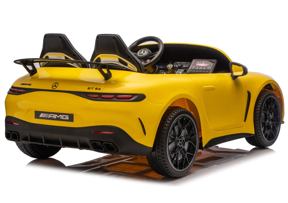 Licencirani auto na akumulator Mercedes GT63 AMG DK-GT63 24V - dvosjed - žuti