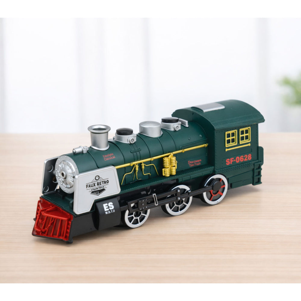 Classic Locomotive Obstacle Sensor Smoke Lights Sounds Green
