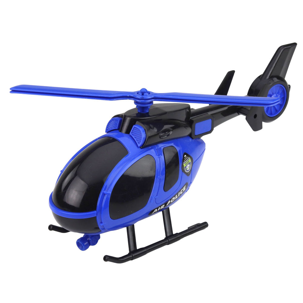 Policijski set vozila za igru sa autićem i helikopterom - bijelo/plavi
