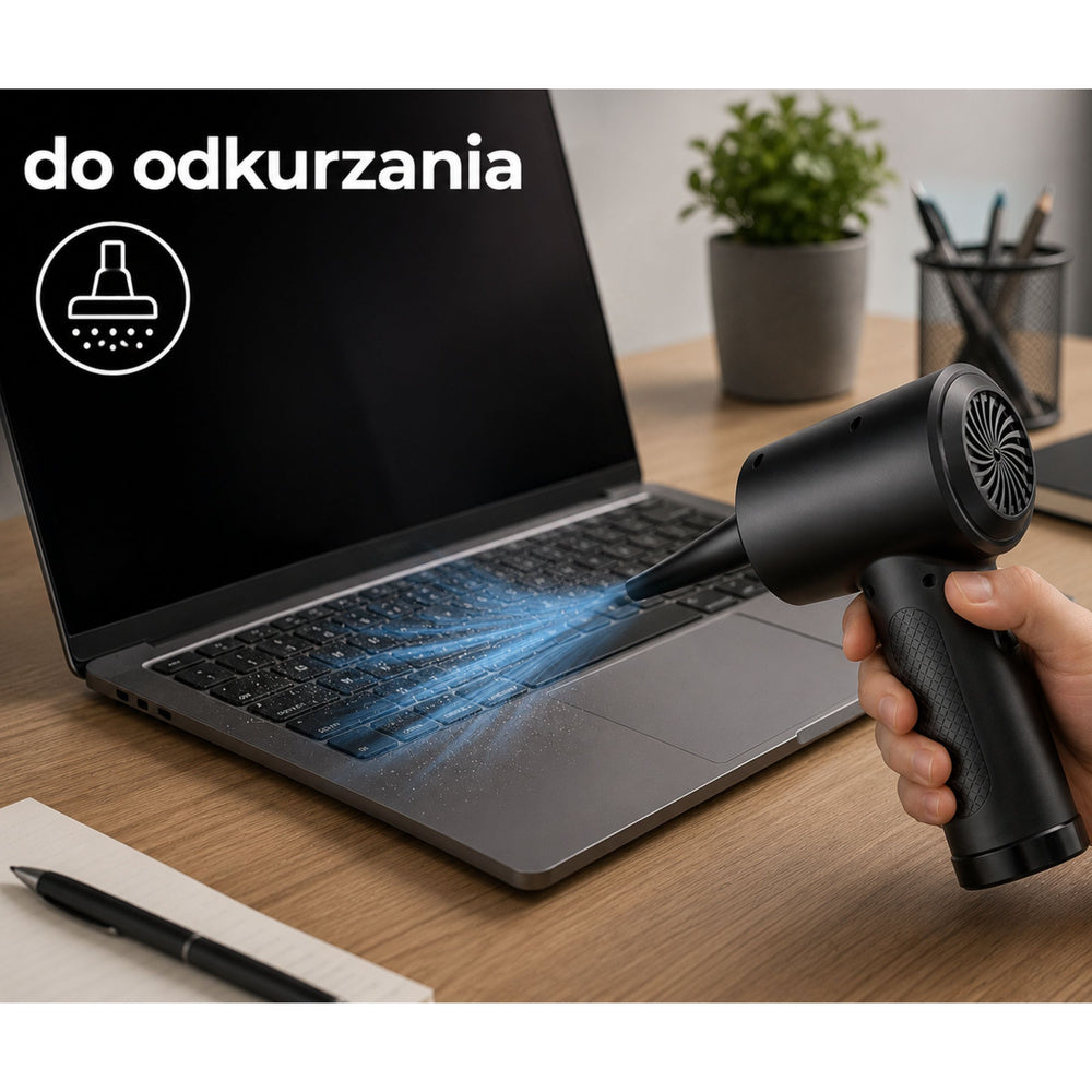 Mini električno puhalo za prašinu - crna