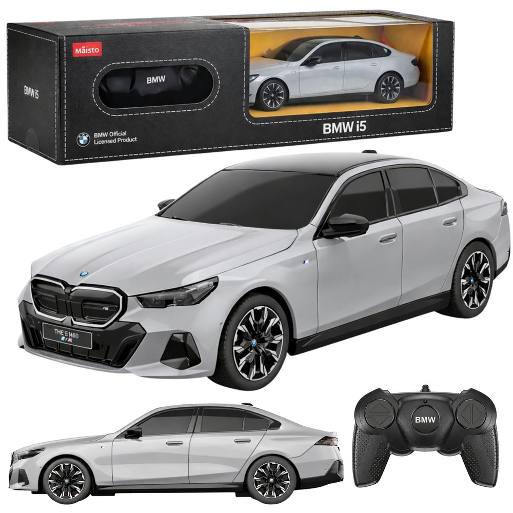 Licencirani auto na daljinsko upravljanje BMW i5 Rastar 1:24 - sivi