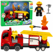Fire Department Motorized Fire Truck Firefighter Figure Building Blocks Set