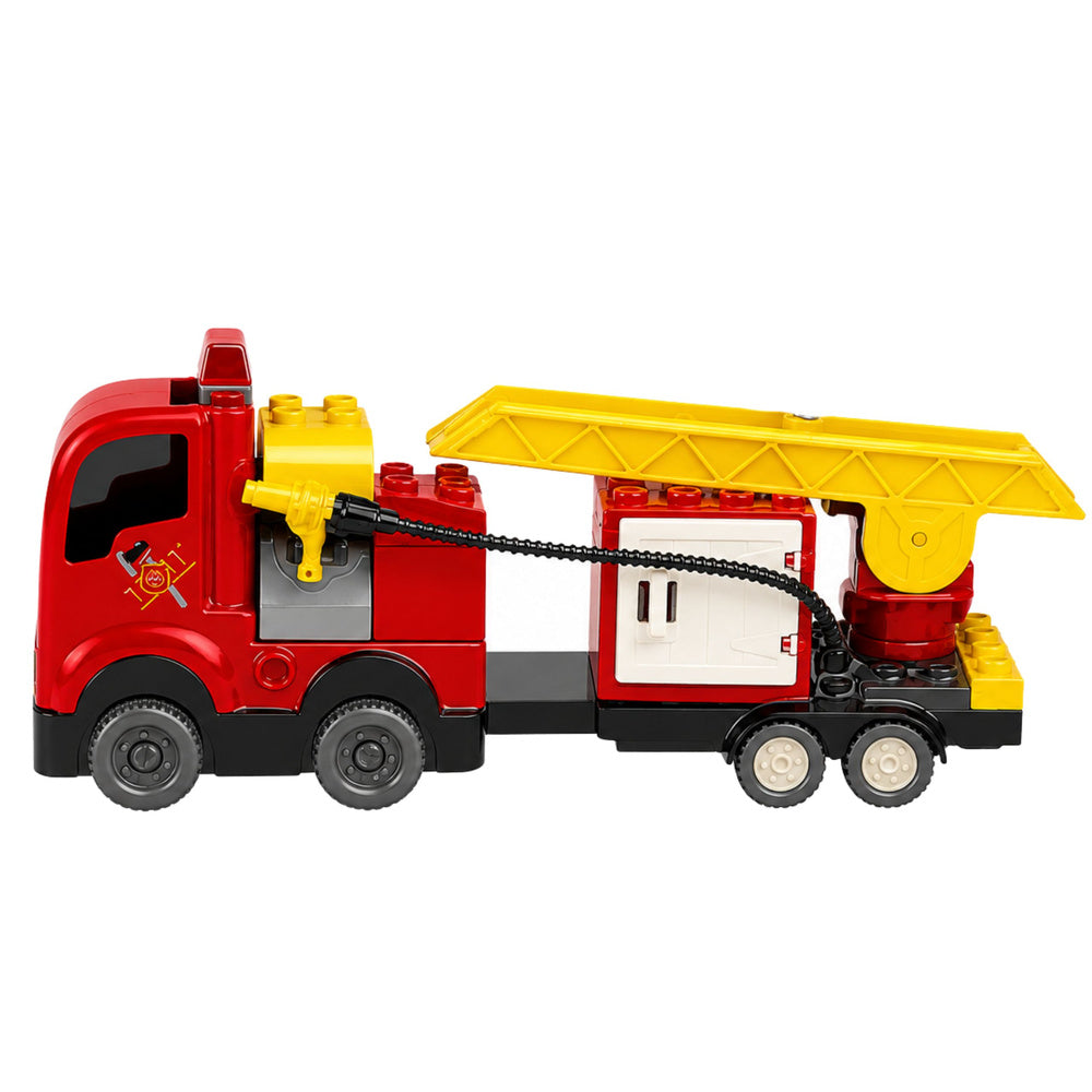 Fire Department Motorized Fire Truck Firefighter Figure Building Blocks Set