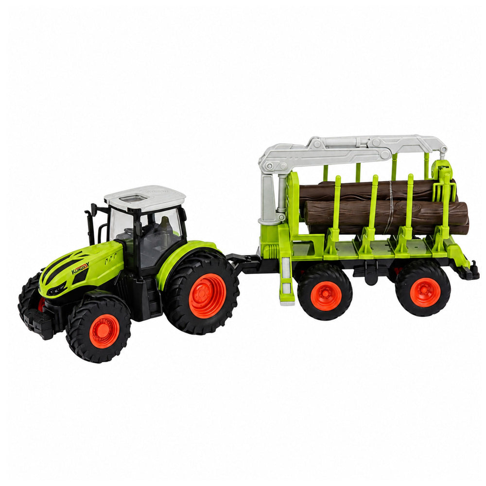 RC Remote Controlled Tractor with Forest Trailer and Timber Grabber 1:24