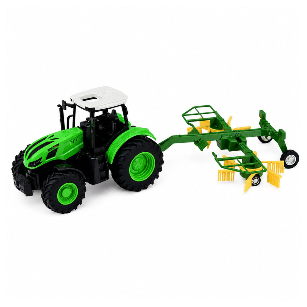 Remote Controlled Farm Tractor with Rake RC Lights 1:24
