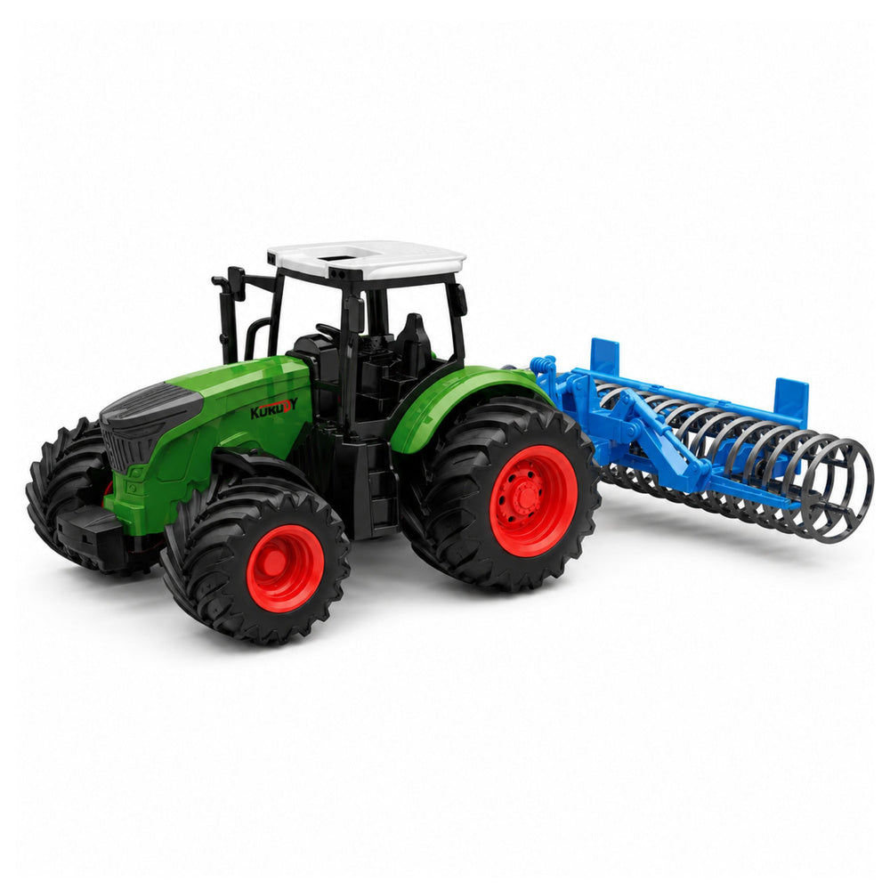 Agricultural Farm Tractor with Roller Green 1:24