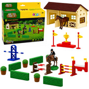 Set Farm Horse Stud Obstacle Course Stable Horses Figures 26 pcs.