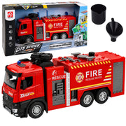 Fire Truck with Water Function, Metal Cabin, Lights, Sounds 1:12