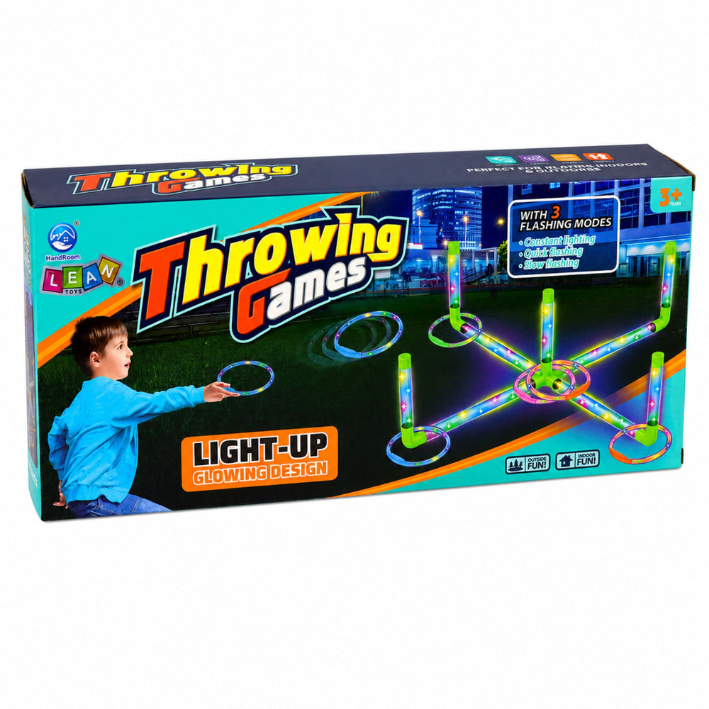 Ringo Throwing Skill Game for Kids LED Glowing Hoops Posts