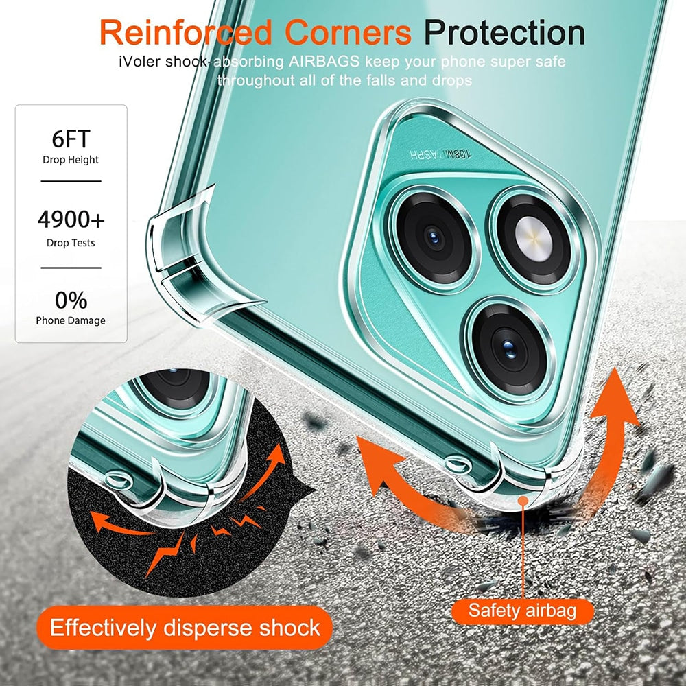 Techsuit Shockproof Clear Silicone prozirna maskica otporna na udarce za Honor 600 Lite