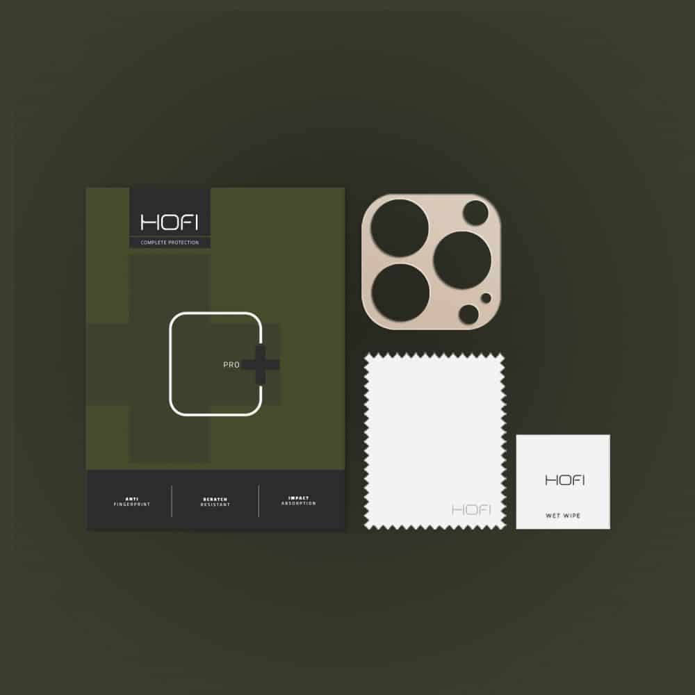 HOFI ALUCAM PRO + OCHRANNÁ MASKA KAMERY PRO IPHONE 14 PRO / 14 PRO MAX ZLATÁ
