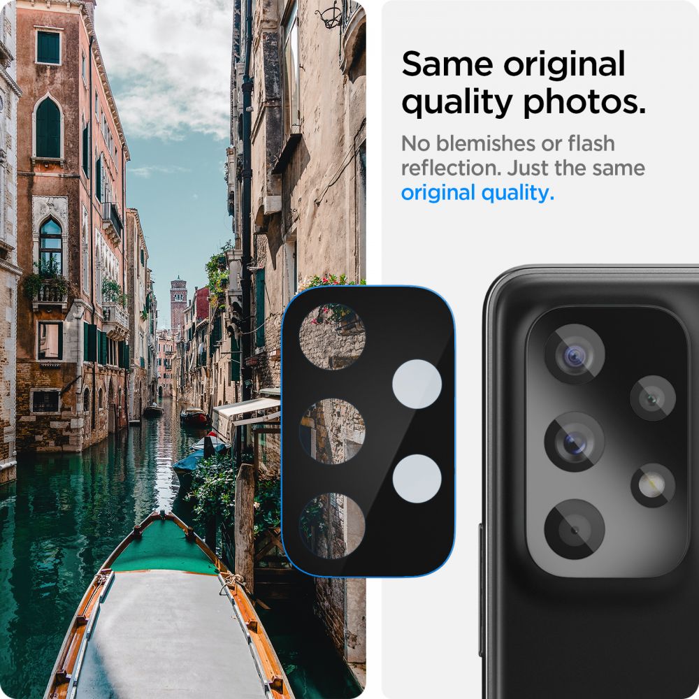 SPIGEN OPTIK.TR OCHRANA FOTOAPARÁTU, 2 KS PRO SAMSUNG GALAXY A33 5G / A53 5G / A73 5G, ČERNÁ